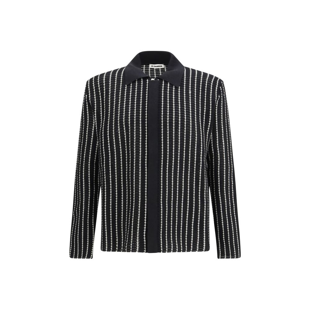 Jil Sander Black Cotton Cardigan