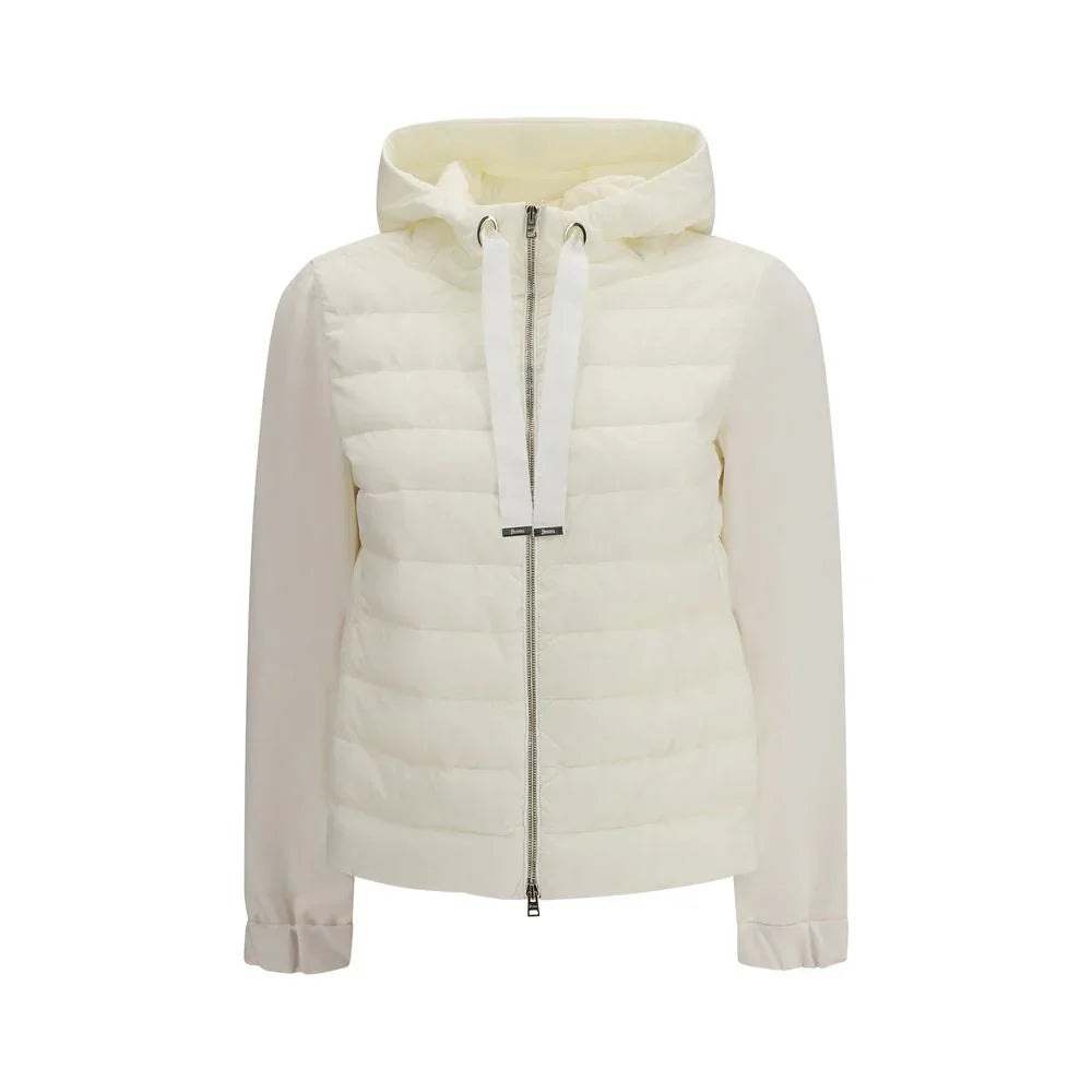Herno Beige Polyamide Biker Jacket - Zeiniez