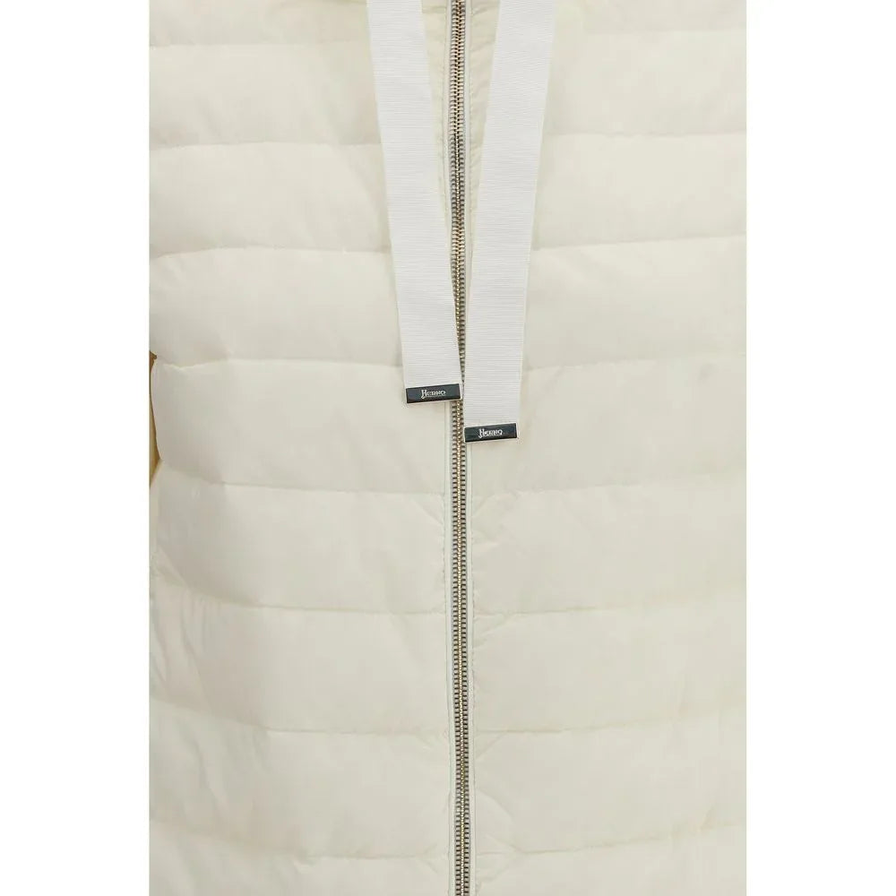 Herno Beige Polyamide Biker Jacket - Zeiniez