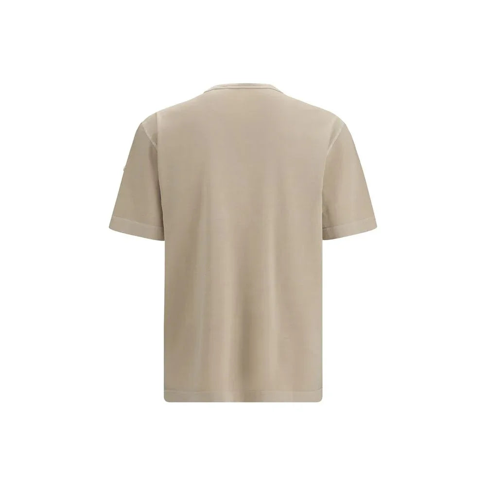Moncler Beige Cotton T-Shirt - Zeiniez