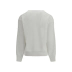 Brunello Cucinelli White Linen Sweatshirt - Zeiniez