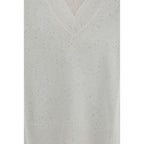 Brunello Cucinelli White Linen Sweatshirt - Zeiniez