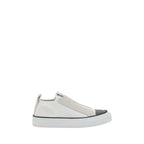 Brunello Cucinelli White Nylon Low Top Sneakers - Zeiniez