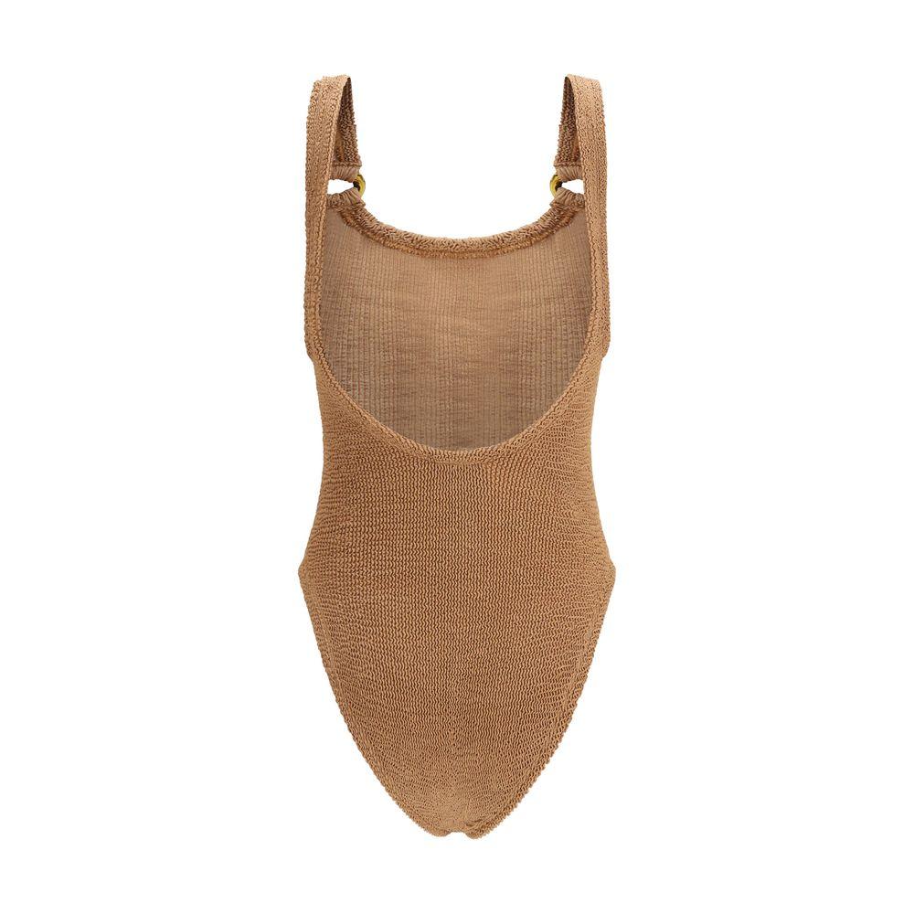 Hunza G Brown Polyamide One-Piece Swimsuit - Zeiniez