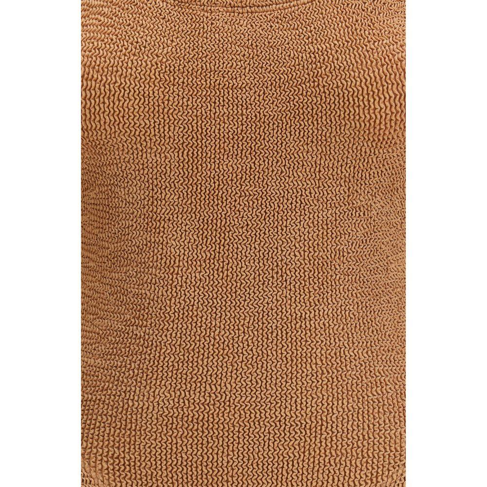 Hunza G Brown Polyamide One-Piece Swimsuit - Zeiniez