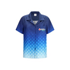 Casablanca Blue Silk Pattern Shirt - Zeiniez