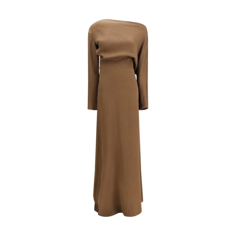 Petar Petrov Brown Silk Casual Dress - Zeiniez