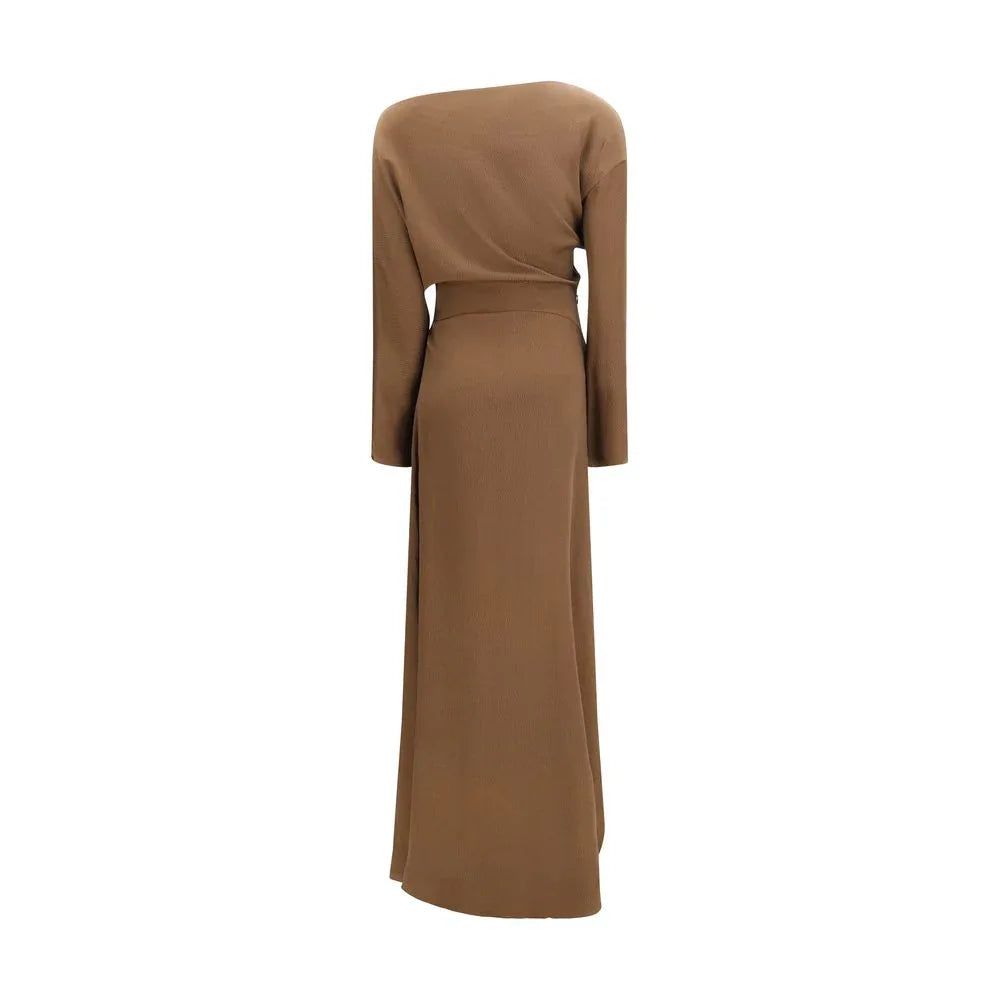 Petar Petrov Brown Silk Casual Dress - Zeiniez
