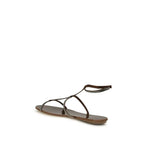 Pedro García Brown Calf Leather Bos Taurus Strap-On Sandals - Zeiniez