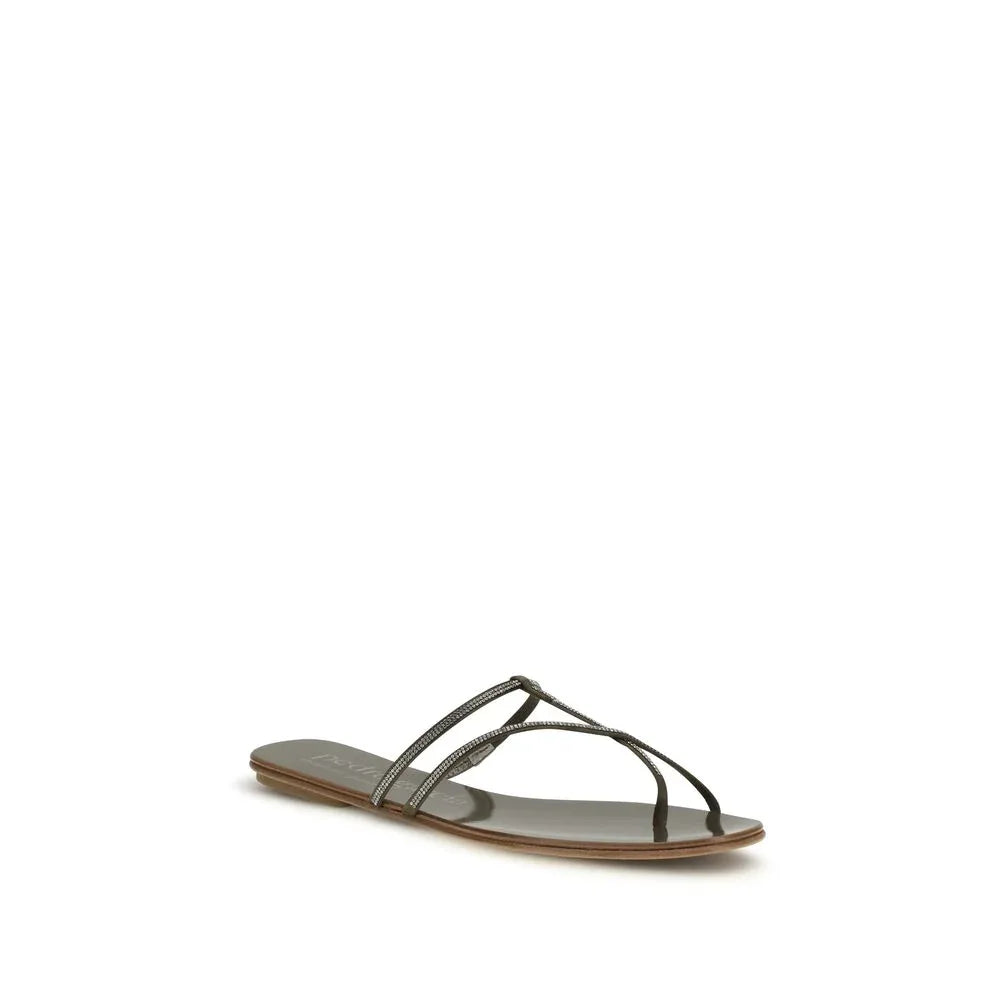 Pedro García Brown Calf Leather Bos Taurus Sandals - Zeiniez