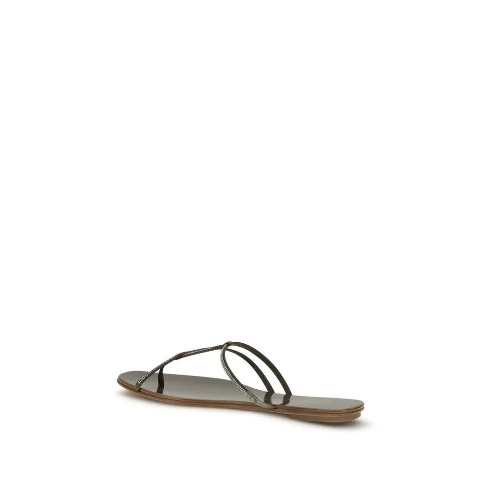Pedro García Brown Calf Leather Bos Taurus Sandals - Zeiniez
