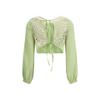 Kristina Ti Bicolor Silk Blouse
