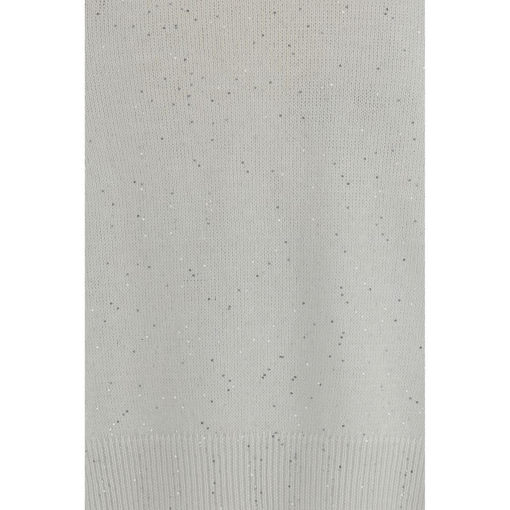 Brunello Cucinelli White Cotton Sweatshirt - Zeiniez