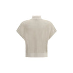 Brunello Cucinelli Beige Cotton Cardigan - Zeiniez