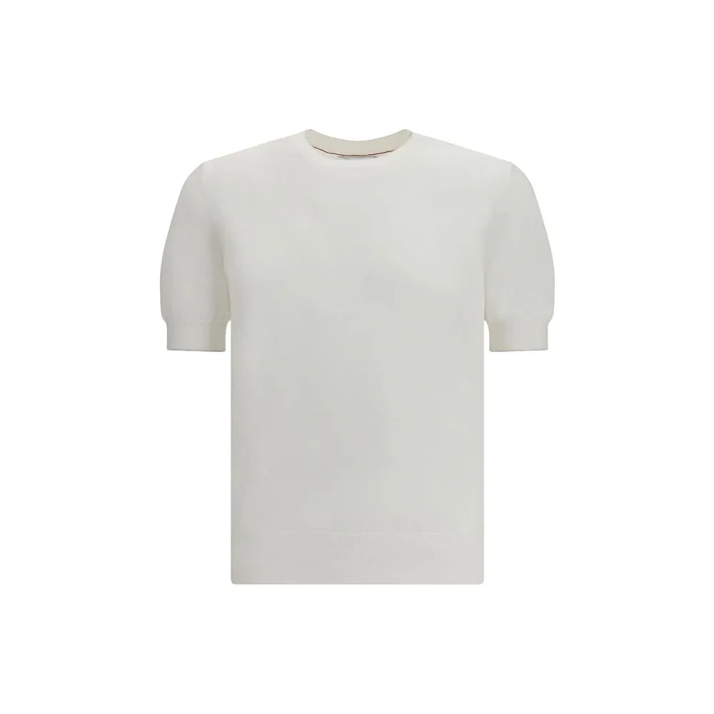 Brunello Cucinelli White Cotton T-Shirt - Zeiniez