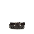 Brunello Cucinelli Black Calf Leather Bos Taurus Belt - Zeiniez
