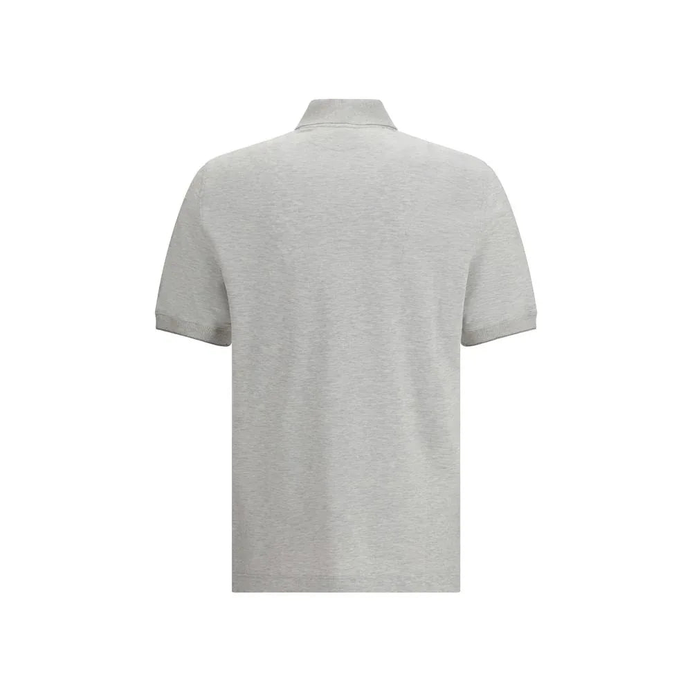 Brunello Cucinelli Gray Cotton Polo Shirt - Zeiniez