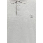 Brunello Cucinelli Gray Cotton Polo Shirt - Zeiniez