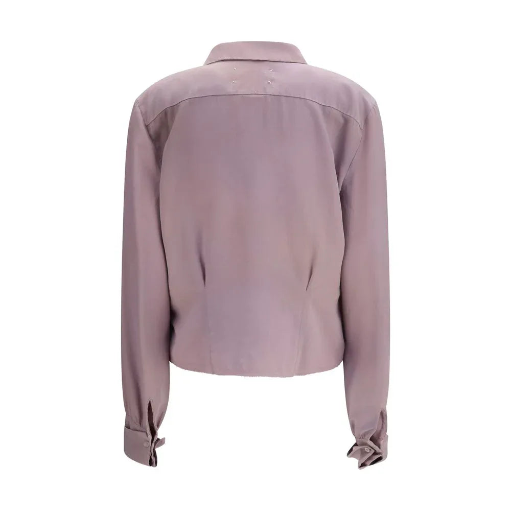 Margiela Purple Silk Dress Shirt - Zeiniez