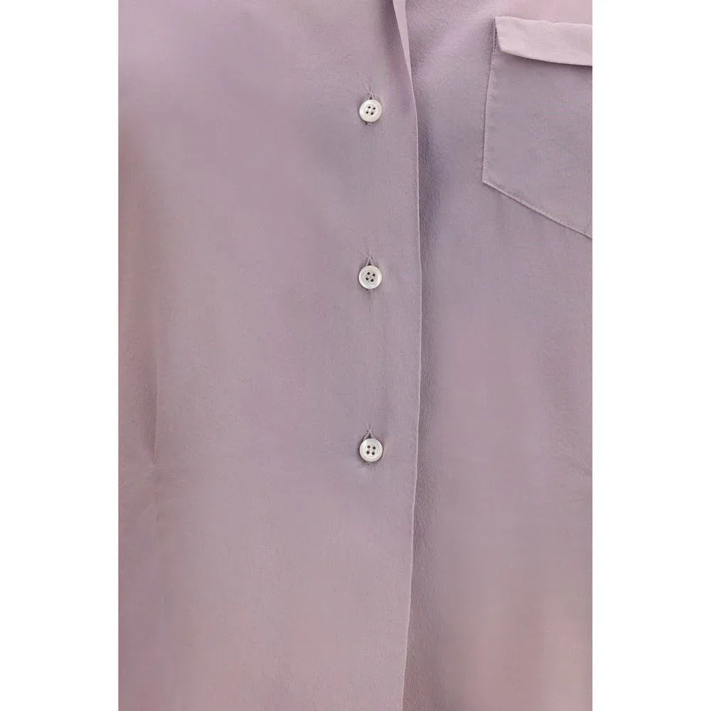 Margiela Purple Silk Dress Shirt - Zeiniez