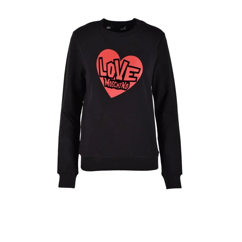Love Moschino Black Cotton Sweatshirt - Zeiniez