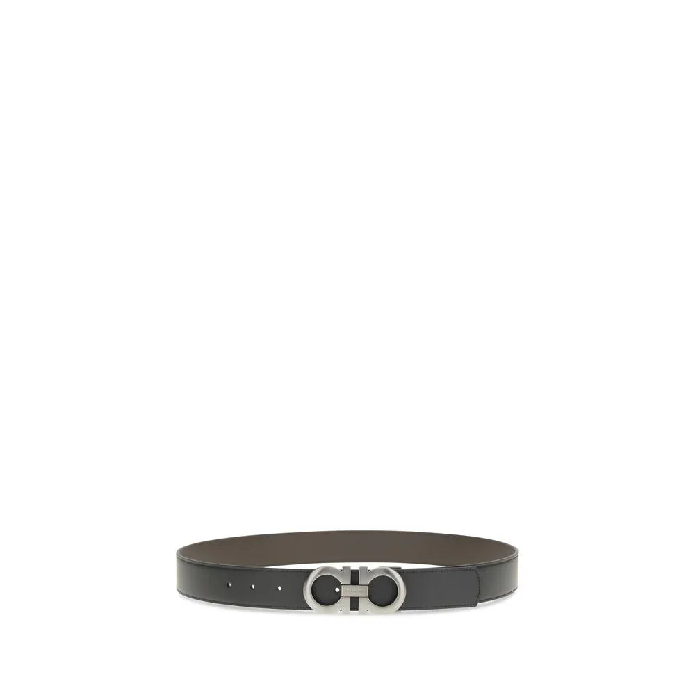 Ferragamo Black Leather Regular Belt - Zeiniez