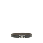 Ferragamo Black Leather Regular Belt - Zeiniez
