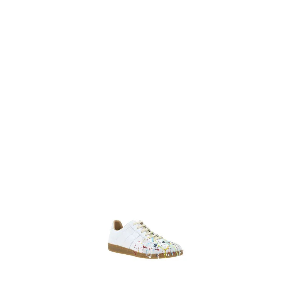 Maison Margiela White Calf Leather Bos Taurus Low Top Sneakers - Zeiniez