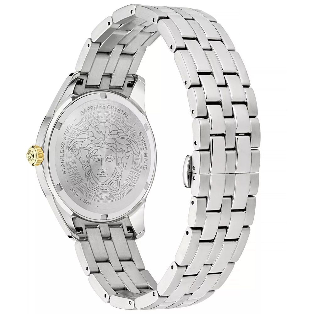 Versace Gray Stainless Steel Dress Watch