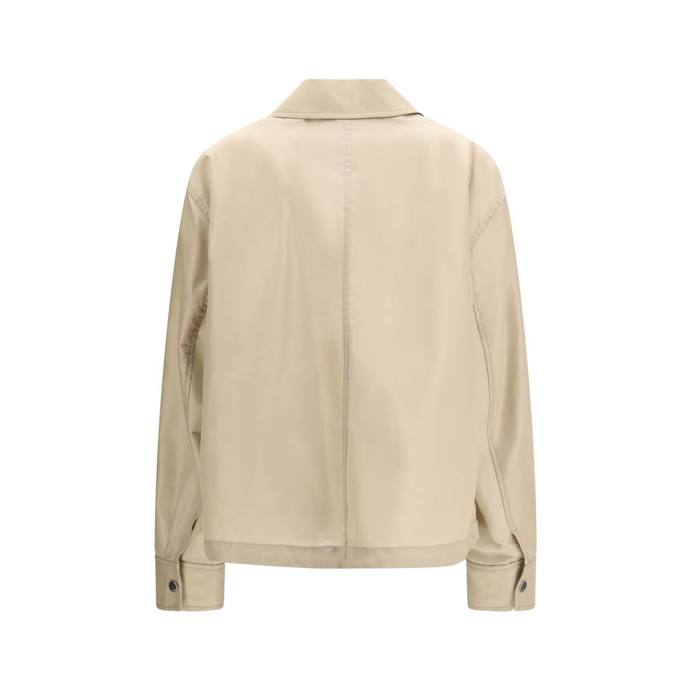 Ami Paris Beige Polyamide Trench Coat