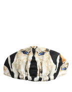 Dolce & Gabbana Men Black Dog Cotton Newsboy Cloth Capello Hat