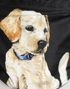 Dolce & Gabbana Men Black Dog Cotton Newsboy Cloth Capello Hat