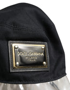 Dolce & Gabbana Black Cotton Plastic Fisherman Bucket Capello Hat - Zeiniez