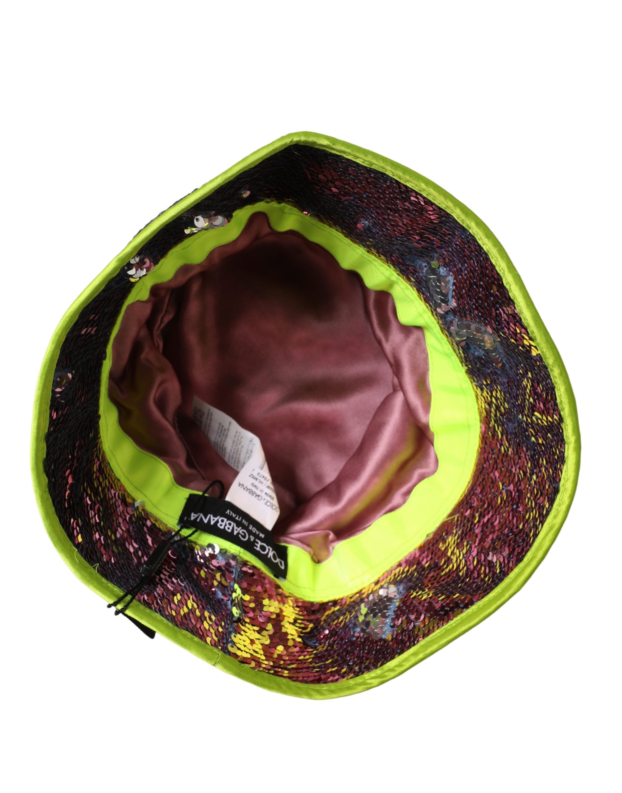 Dolce & Gabbana Men Purple Sequined Bucket Fisherman Capello Hat