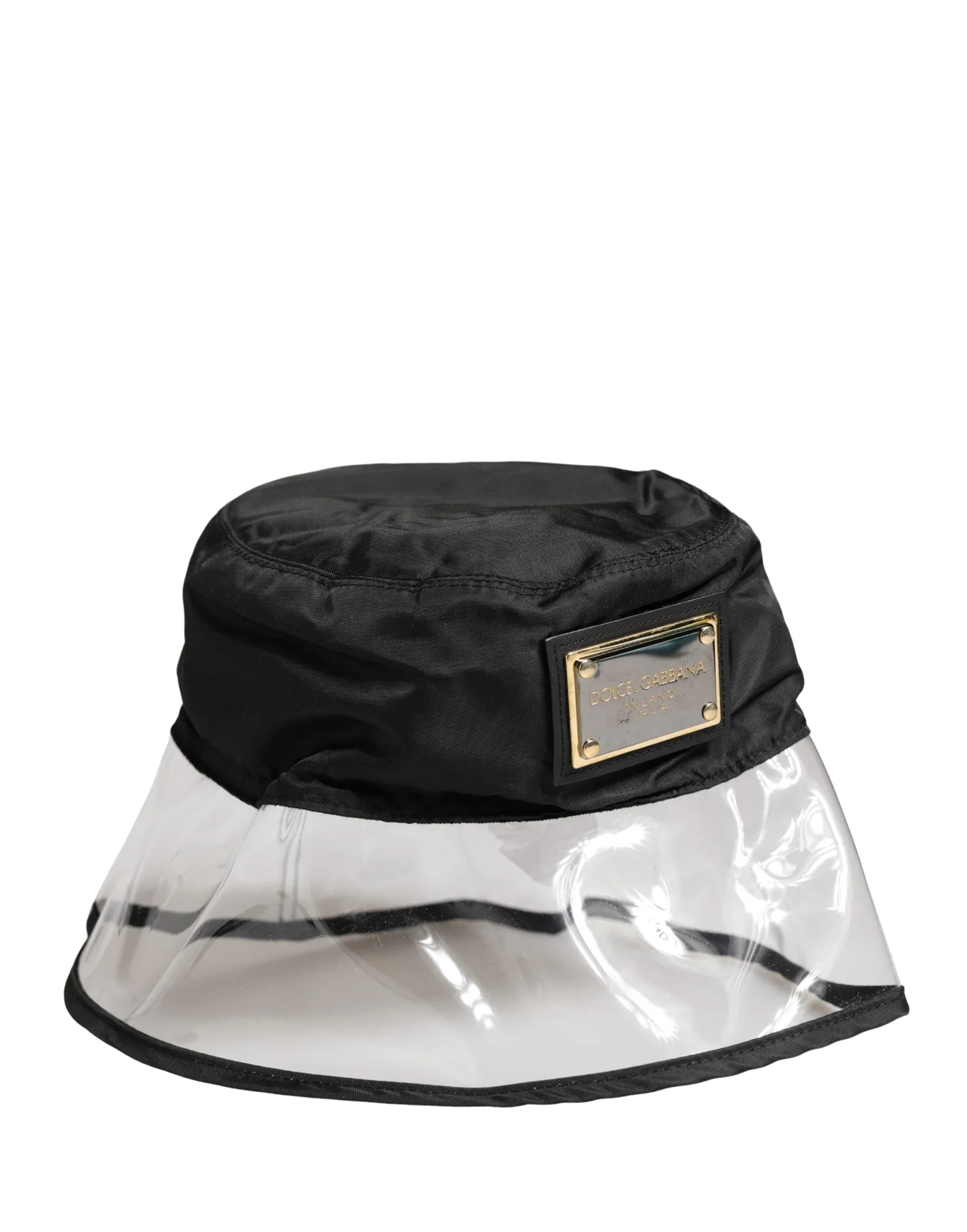 Dolce & Gabbana Men Black Plastic Fisherman Bucket Capello Hat - Zeiniez
