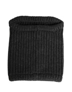 Dolce & Gabbana Black Cashmere Knitted Men Winter Neck Warmer Hat - Zeiniez