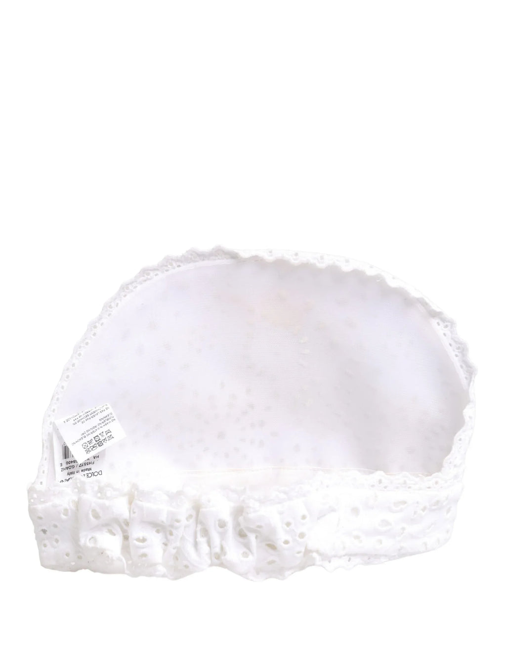 Dolce & Gabbana White Cotton Embroidered DG Crystal Headwear Hat - Zeiniez