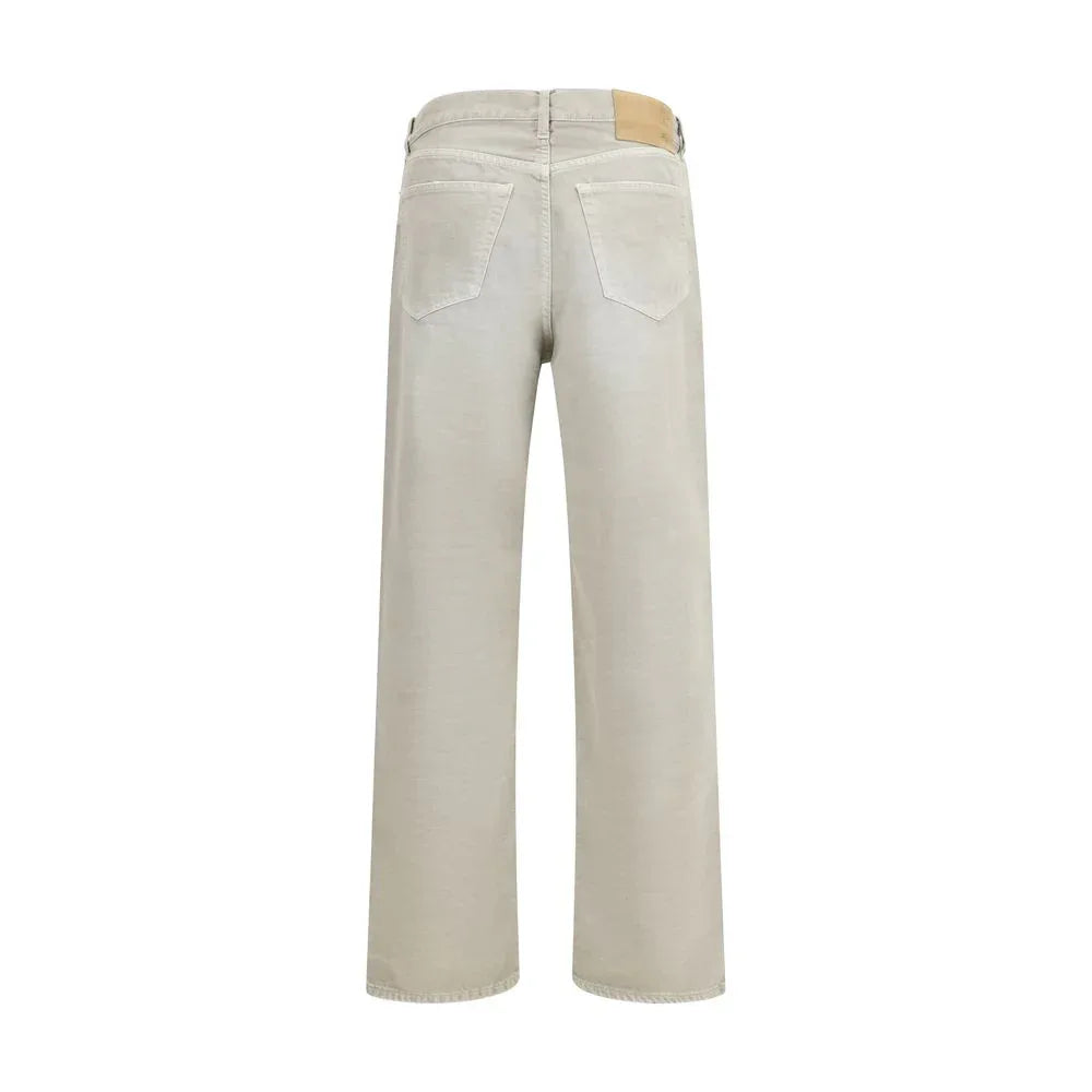 Haikure Gray Cotton Straight-Leg Jeans - Zeiniez