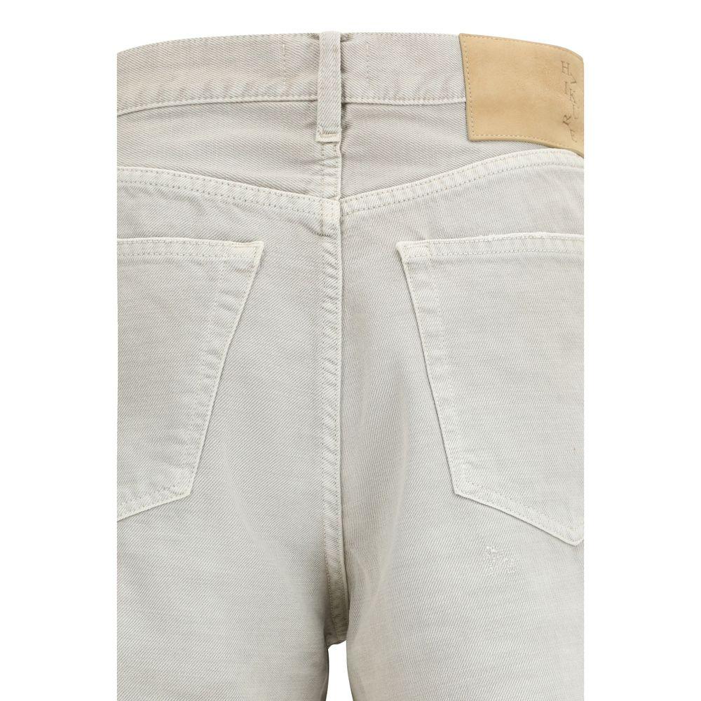 Haikure Gray Cotton Straight-Leg Jeans - Zeiniez