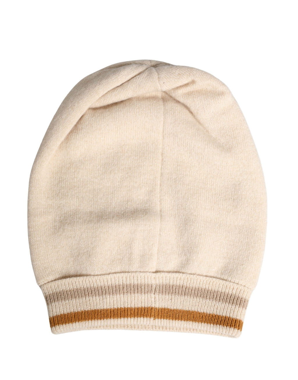 Dolce & Gabbana Beige Cashmere Knitted Women Winter Beanie Hat