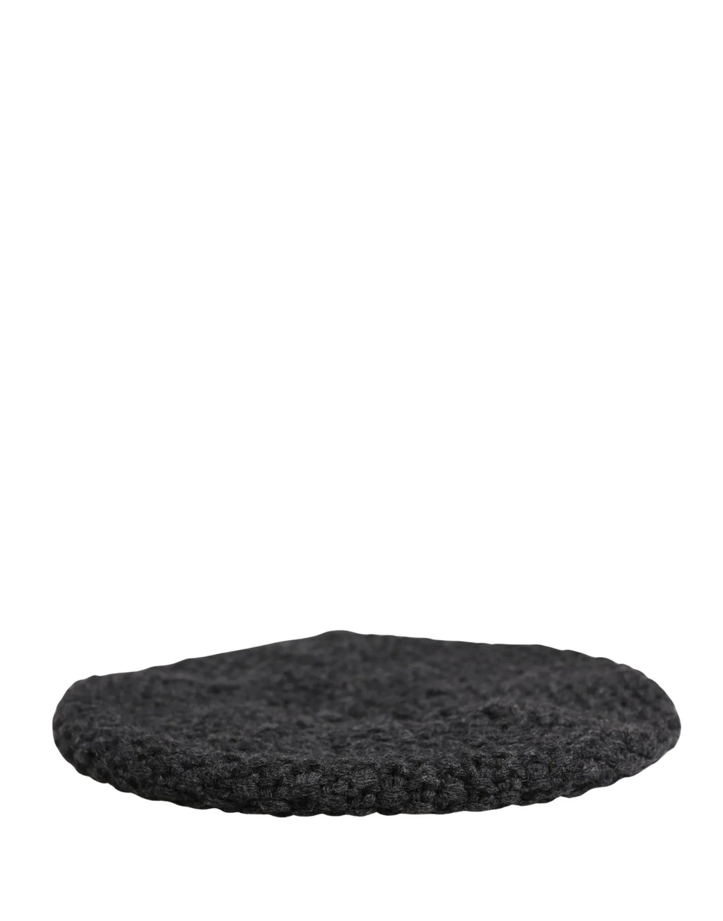 Dolce & Gabbana Black Virgin Wool Knitted Winter Beret Hat - Zeiniez