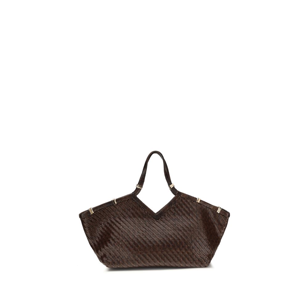 Benedetta Bruzziches Brown Buffalo Leather Handbag
