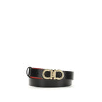 Ferragamo Black Calf Leather Bos Taurus Regular Belt - Zeiniez