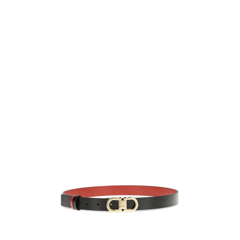 Ferragamo Black Calf Leather Bos Taurus Regular Belt - Zeiniez