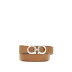 Ferragamo Brown Calf Leather Bos Taurus Belt - Zeiniez