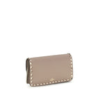 Valentino Garavani Beige Calf Leather Bos Taurus Wallet