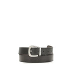 Valentino Garavani Black Calf Leather Bos Taurus Regular Belt - Zeiniez