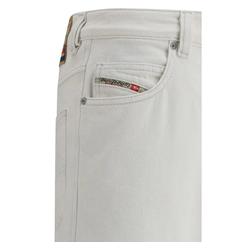 Diesel White Cotton Slim Fit Jeans - Zeiniez