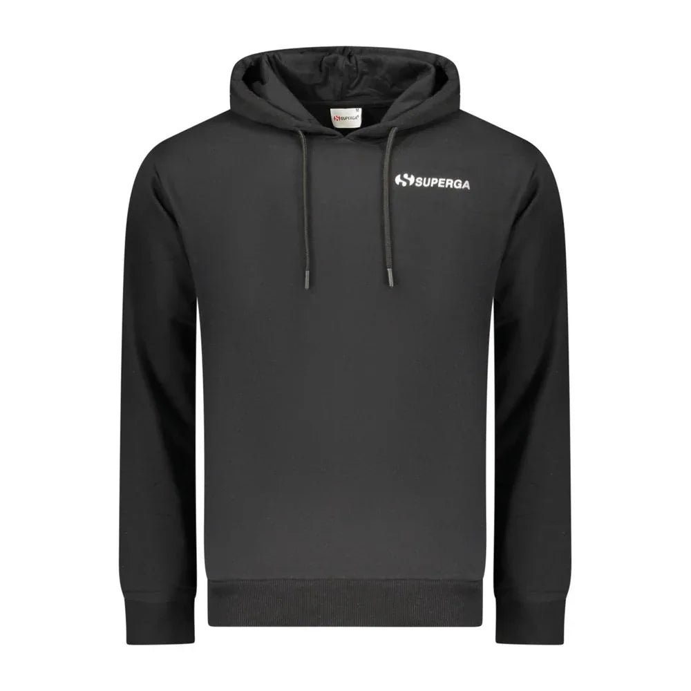 Superga Black Cotton Men's Hoodie - Zeiniez