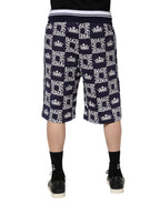 Dolce & Gabbana Blue DG Logo Print Chino Men Bermuda Shorts - Zeiniez